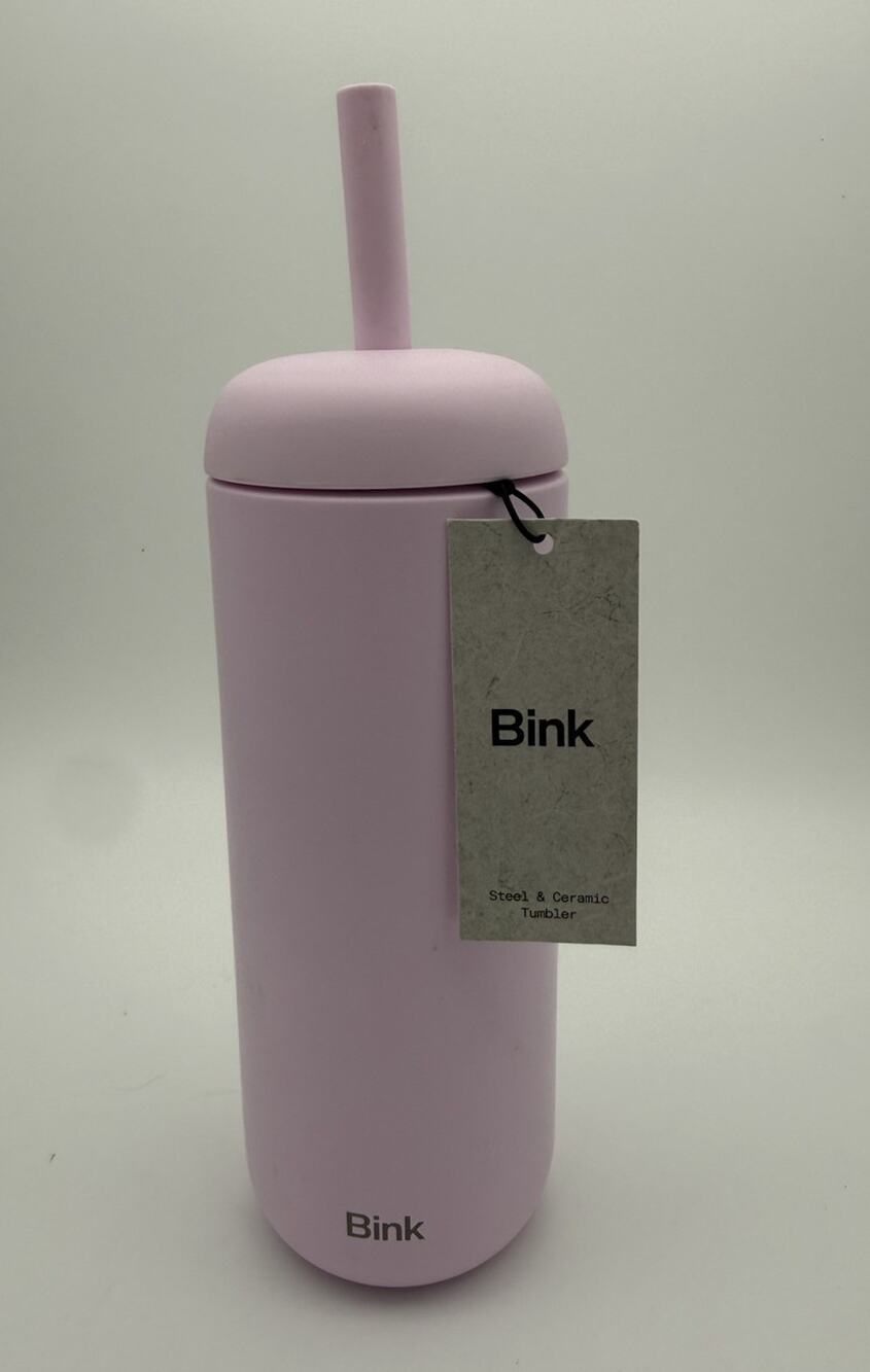 Bink 21 oz Straw Tumbler - Oyster Color Insulated Ceramic Coated Stainless Steel